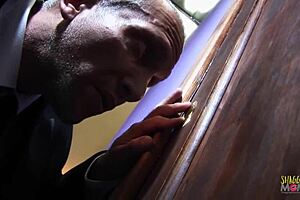 Want to join the brunette milf in lingerie for doggystyle riding and a facial reward?