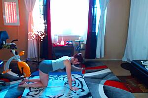 Yoga mat play with a MILF
