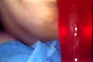 Bbw Milf Rides Big Red Dildo With Passion