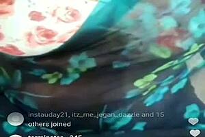 Appealing unconscious desi wife exposed her nipples in live video on Instagram