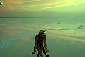 Pink sky and white salt under a stunning view.