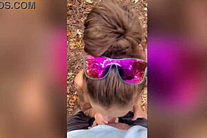 Get ready for an amazing blowjob in the woods!