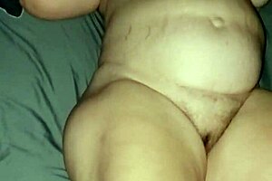 Milf tweaking her ass in thong and panties, then solo masturbating with big ass.