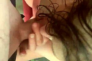 MILF Suggestively Sucks and Swallows Homemade Cumshot