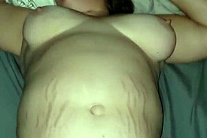 Milf tweaking her ass in thong and panties, then solo masturbating with big ass.