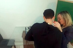 Student Harasses Teacher In The Room