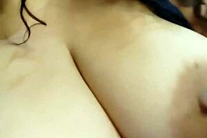 I cum on the huge tits of my sister-in-law with creampie