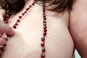 laly prin plays with her big boobs