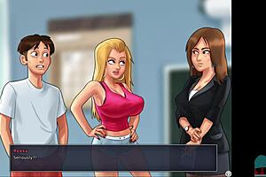 Hot slut licking my pole and then ejaculating in the library - Summertime Saga 44