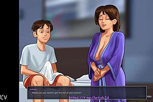 Saw her masturbate and helped cum in SummerTimeSaga 2 taboo scene