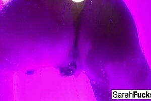 artistic tattooed milf relaxes with wet solo session