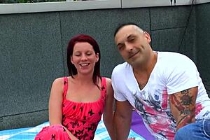 tammy & danny's daring rooftop german cumshot adventure