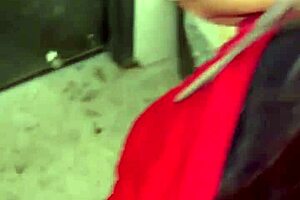 Latina Stripper Bent Over for Interracial Cock in Park Bathroom