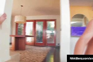 busty canadian nikki benz kissing and licking pussy