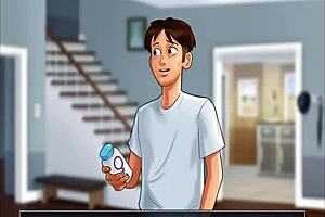 the stepmom and her friend engage in an intimate encounter with the stepson