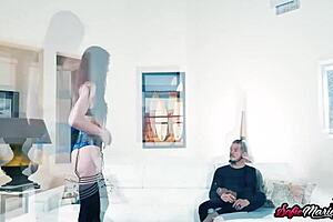 hot sofie marie feels intense pleasure from double penetration by stepbrother and husband