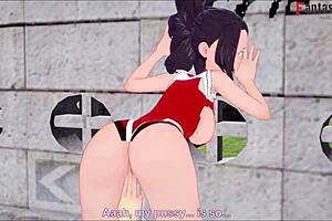 Momo Yaoyorozu naked animated sex animation porn with big tits and huge Erotic Ass