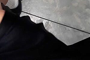 guy flashes at laundry mat to mature lady who looks