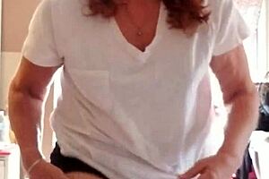 she puts the lotion on her sexy skin while nude.