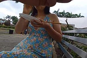 i go to the park and find this cute skinny girl