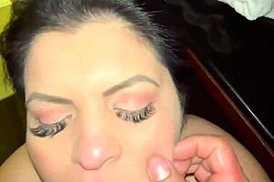 She's sucking that cock!