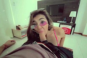 Latina Colombiana Sucks Big Cock Like A Pro