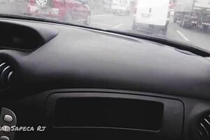 Driver fingers my wife's pussy all ride!