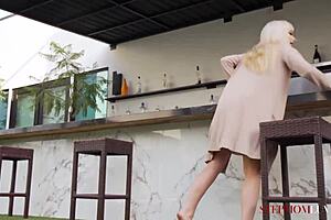 Blonde Stepmom Jessica Starling Rides Stepson's Huge Dick