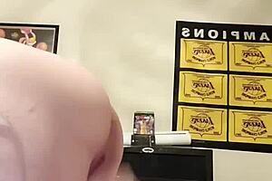 The husband makes his wife's pussy squirt all over his face during sexy sex