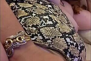 Hotwife Steffi's Snake Skin Pussy Dance Gets Dirty and Biting