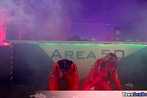 Two Busty Milfs Vs Horny Scientist Raiding Area 51