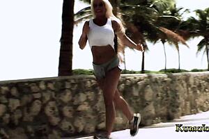 Milf gets fucked good in interracial group bang.