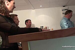 The French MILF who is amateur gets her ass DF’ed and creamed during the casting scene