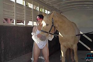 Mia Valentine is a pretty blonde milf whom you will see enjoying riding and showing off her beautiful body