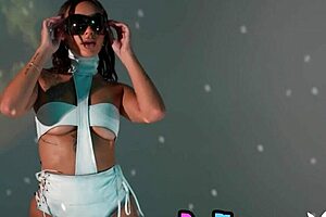 Latina milf model sisi rose posing in lingerie, showing her body