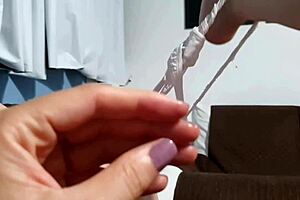 Naughty Latina Masturbates On Wet Sofa