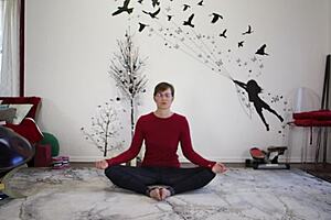 Yoga lesson 355 with mature brunette instructor 😊