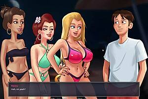 Hot thick girlfriend and her friends ride me