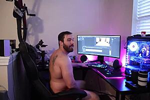 Alexis fucks at PC desk