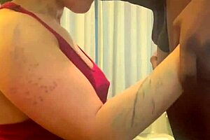 Latina MILF Sucks Big Black Cock