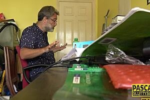 Real Busty Cougar Amateur Endures Hardcore BDSM Deep Throat on Monster Cock in Reality Scene