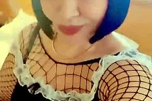 milf maid cleans with anal and pussy holes