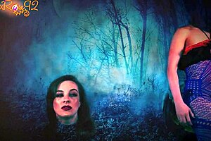 Milf In Fishnets And Stockings Gives Head To Demon In Roleplay