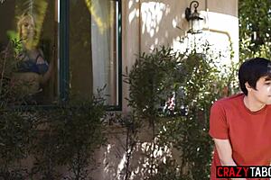 Shameless big tits milf stepmom Rachael Cavalli fucks stepson’s big cock hard