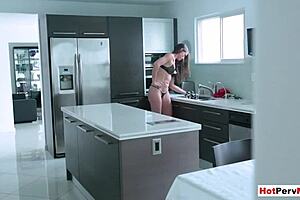 classy milf stepmom gives pro handjob to stepson