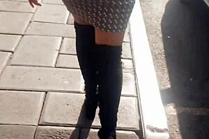 Street big-ass milfs in action