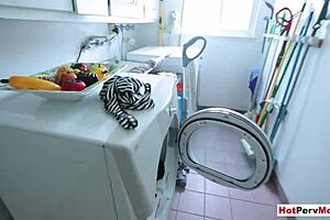 classy milf stepmom gives pro handjob to stepson