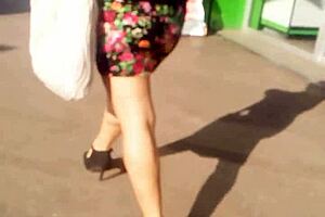 Street big-ass milfs in action