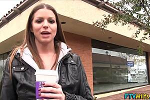 Busty Brunette Milf Masturbates Pussy With Dildo In Public Close Up Pov