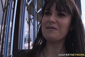 Busty cougar Eva Karera sucks huge black monster cock in hardcore scene